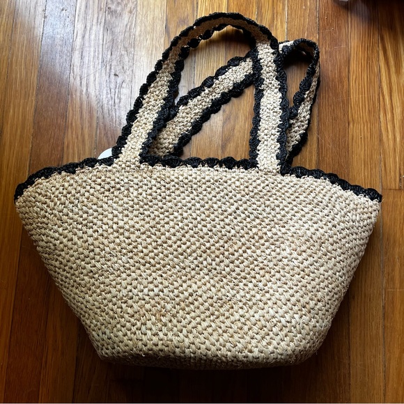 NWT! kate spade new york x Target Raffia Bow Tote Bag in Natural - Picture 5 of 9